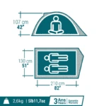 Tente de camping – MH100 – 2 Places